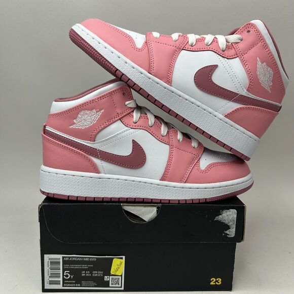 Nike Shoes - Nike Shoes Air Jordan 1 Retro Mid GS “Valentines Day/Coral Pink” 2023